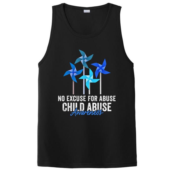 Rainbow We Wear Blue Child Abuse Prevention Month Awareness PosiCharge Competitor Tank