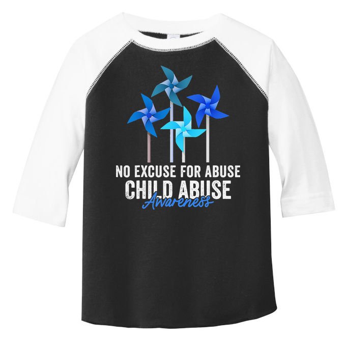 Rainbow We Wear Blue Child Abuse Prevention Month Awareness Toddler Fine Jersey T-Shirt
