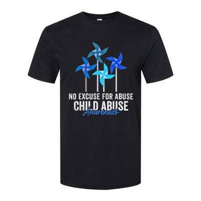 Rainbow We Wear Blue Child Abuse Prevention Month Awareness Softstyle® CVC T-Shirt