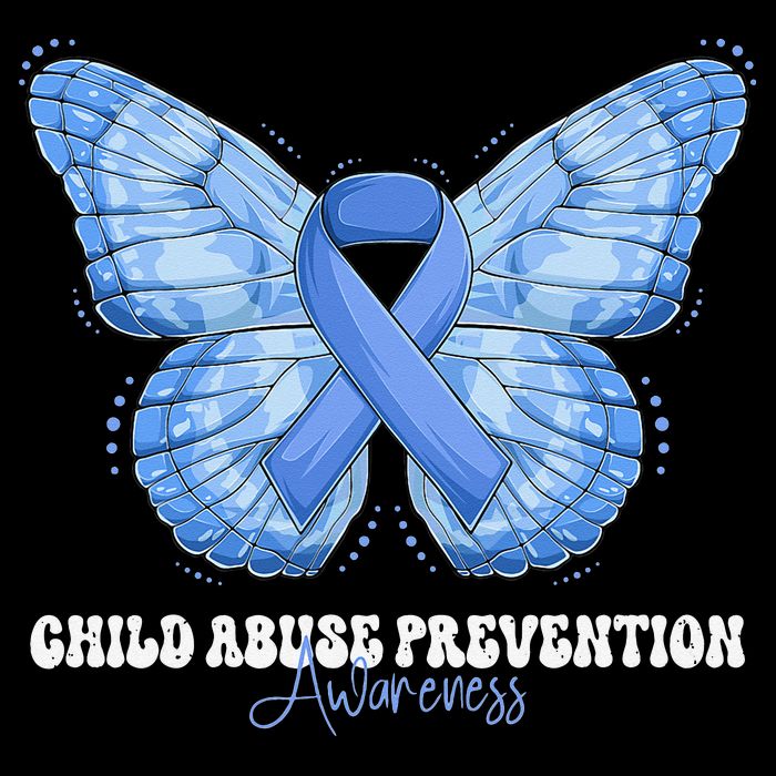 Rainbow We Wear Blue Child Abuse Prevention Month Awareness Tank Top