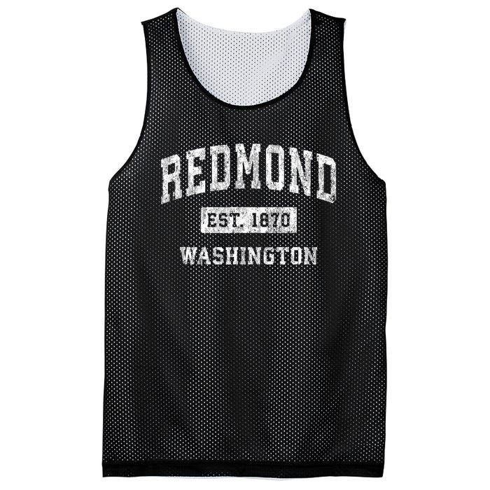 Redmond Washington Wa Vintage Established Sports Mesh Reversible Basketball Jersey Tank