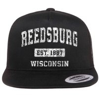 Reedsburg Wisconsin Wi Vintage Sports Established Flat Bill Trucker Hat