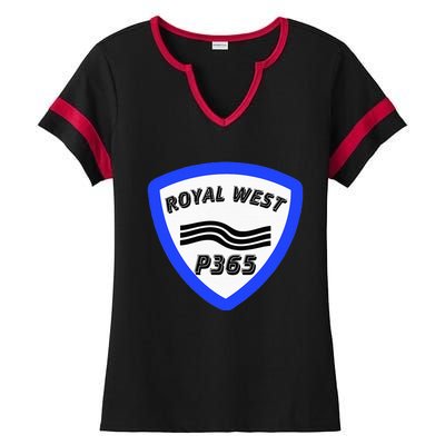 Royal West Wavey Blue P365 Hip Hop Ladies Halftime Notch Neck Tee