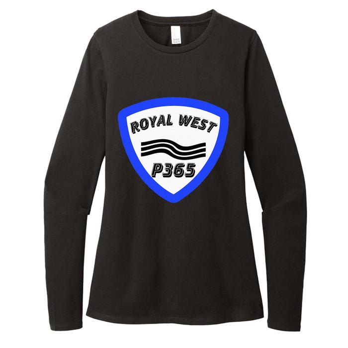 Royal West Wavey Blue P365 Hip Hop Womens CVC Long Sleeve Shirt