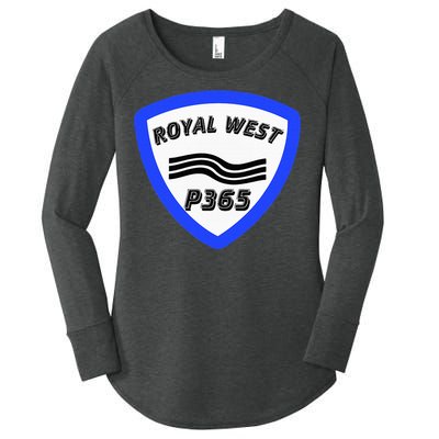 Royal West Wavey Blue P365 Hip Hop Women's Perfect Tri Tunic Long Sleeve Shirt