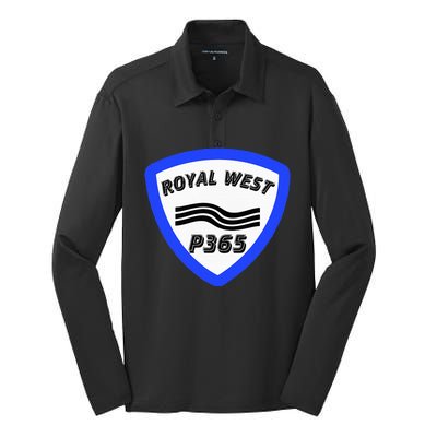 Royal West Wavey Blue P365 Hip Hop Silk Touch Performance Long Sleeve Polo