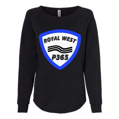 Royal West Wavey Blue P365 Hip Hop Womens California Wash Sweatshirt