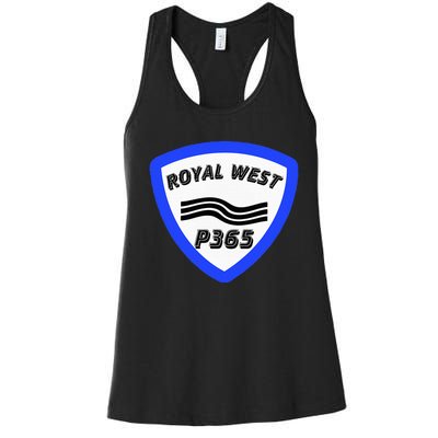 Royal West Wavey Blue P365 Hip Hop Women's Racerback Tank