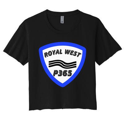 Royal West Wavey Blue P365 Hip Hop Women's Crop Top Tee