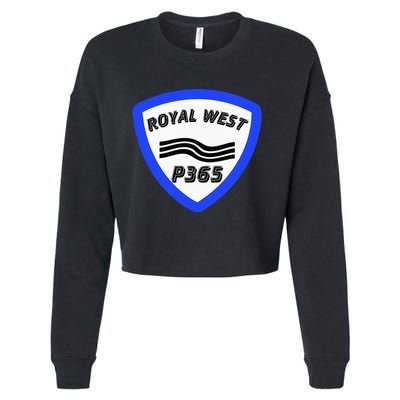 Royal West Wavey Blue P365 Hip Hop Cropped Pullover Crew