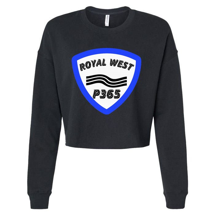 Royal West Wavey Blue P365 Hip Hop Cropped Pullover Crew