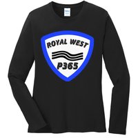 Royal West Wavey Blue P365 Hip Hop Ladies Long Sleeve Shirt