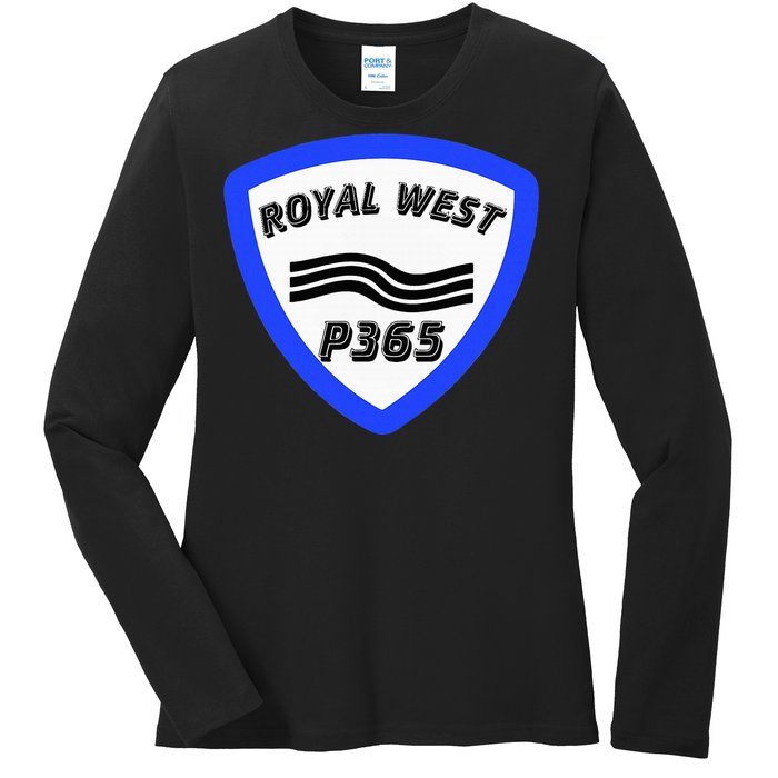 Royal West Wavey Blue P365 Hip Hop Ladies Long Sleeve Shirt