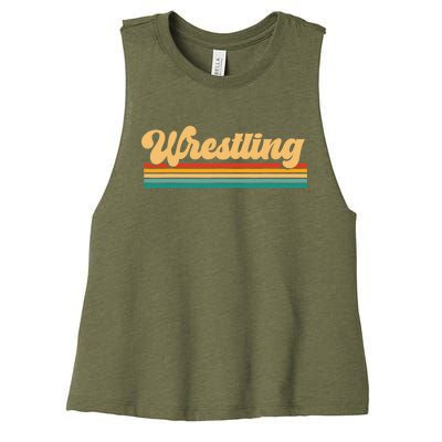 Retro Wrestling Wrestling Women's Racerback Cropped Tank