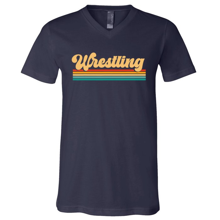 Retro Wrestling Wrestling V-Neck T-Shirt