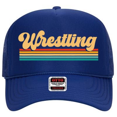 Retro Wrestling Wrestling High Crown Mesh Back Trucker Hat