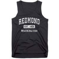 Redmond Washington Wa Vintage Established Sports Tank Top