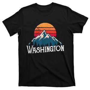 Retro Washington Wn Mountains State Outdoor T-Shirt