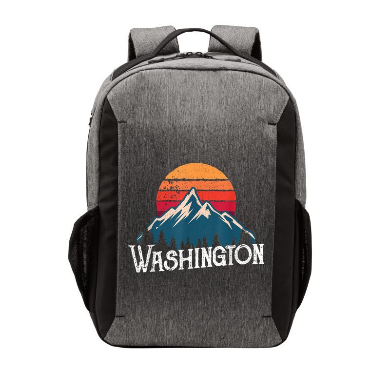 Retro Washington Wn Mountains State Outdoor Vector Backpack