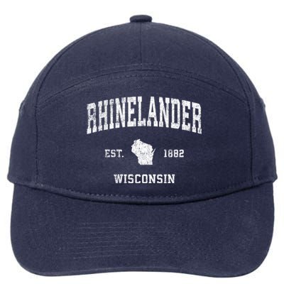 Rhinelander Wisconsin Wi Vintage Established Sports Design 7-Panel Snapback Hat