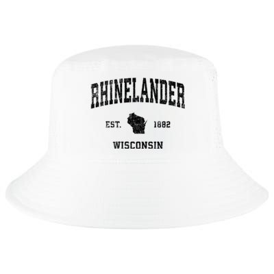 Rhinelander Wisconsin Wi Vintage Established Sports Design Cool Comfort Performance Bucket Hat