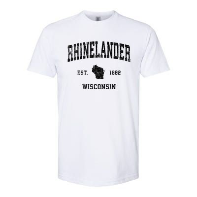 Rhinelander Wisconsin Wi Vintage Established Sports Design Softstyle CVC T-Shirt