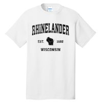 Rhinelander Wisconsin Wi Vintage Established Sports Design Tall T-Shirt