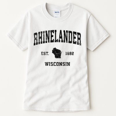 Rhinelander Wisconsin Wi Vintage Established Sports Design Tall T-Shirt