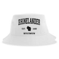 Rhinelander Wisconsin Wi Vintage Established Sports Design Sustainable Bucket Hat