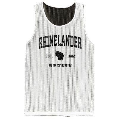 Rhinelander Wisconsin Wi Vintage Established Sports Design Mesh Reversible Basketball Jersey Tank