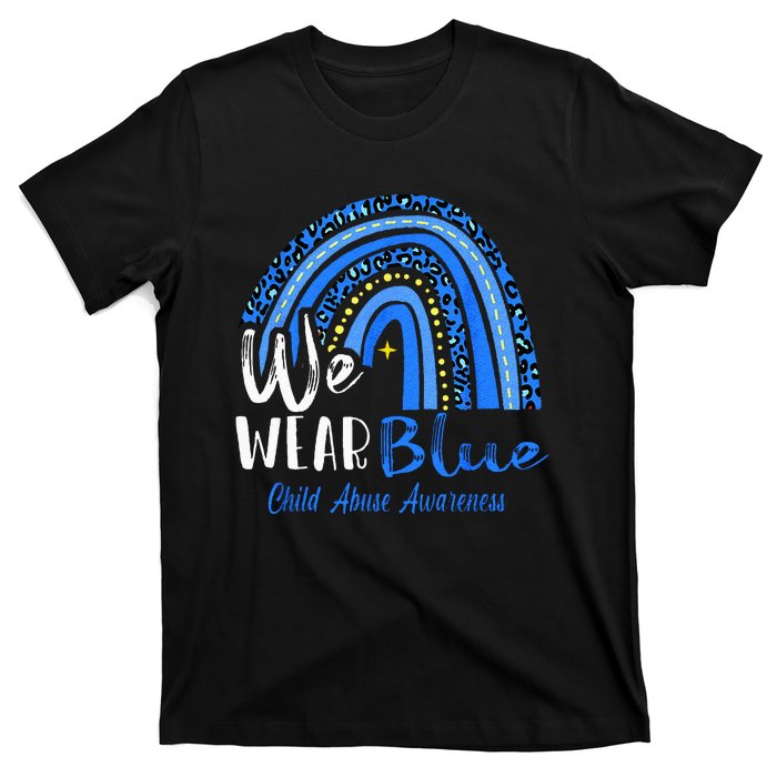 Rainbow We Wear Child Abuse Awareness T-Shirt