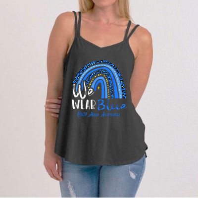 Rainbow We Wear Child Abuse Awareness Women's Strappy Tank