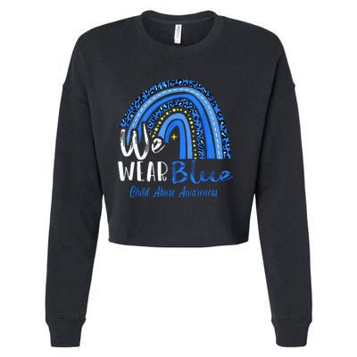 Rainbow We Wear Child Abuse Awareness Cropped Pullover Crew