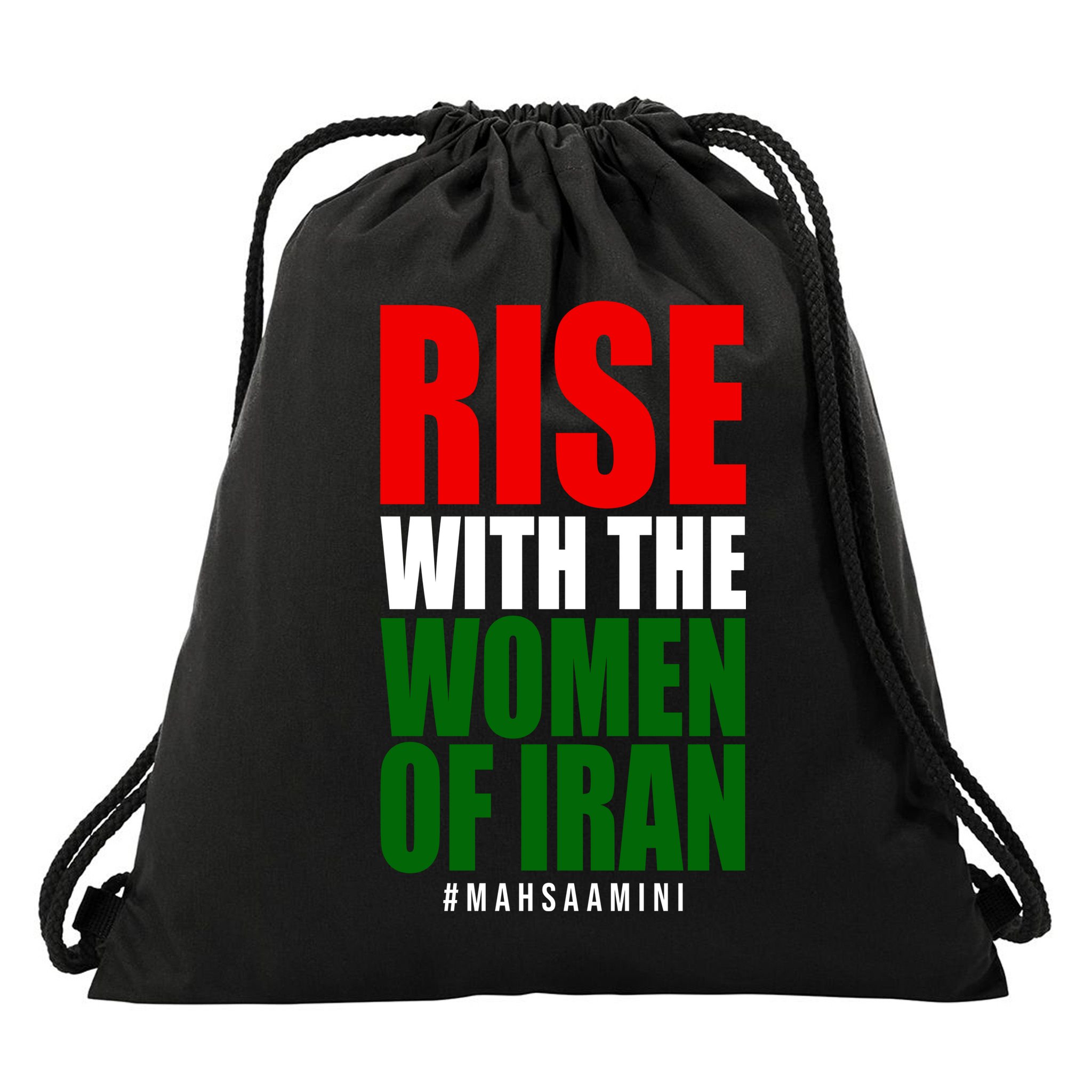 Rise With Women Of Iran Masha Amini Drawstring Bag