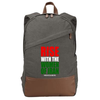 Rise With Women Of Iran Masha Amini Cotton Canvas Backpack