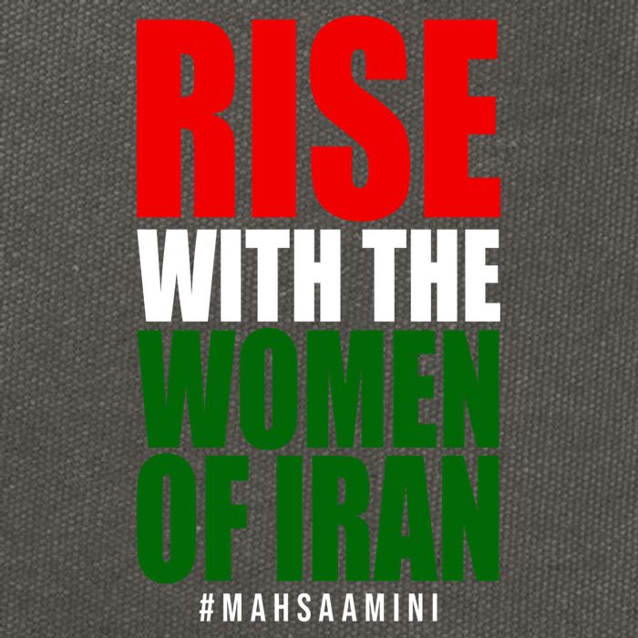 Rise With Women Of Iran Masha Amini Cotton Canvas Backpack