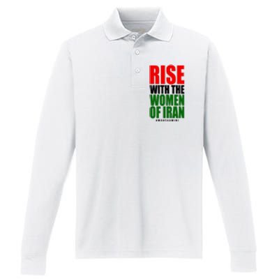 Rise With Women Of Iran Masha Amini Performance Long Sleeve Polo