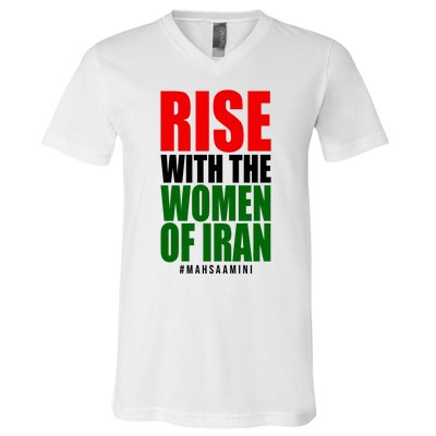 Rise With Women Of Iran Masha Amini V-Neck T-Shirt