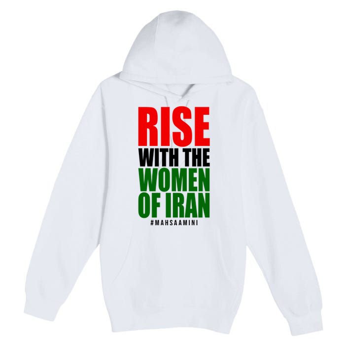 Rise With Women Of Iran Masha Amini Premium Pullover Hoodie