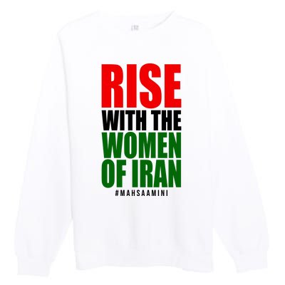 Rise With Women Of Iran Masha Amini Premium Crewneck Sweatshirt