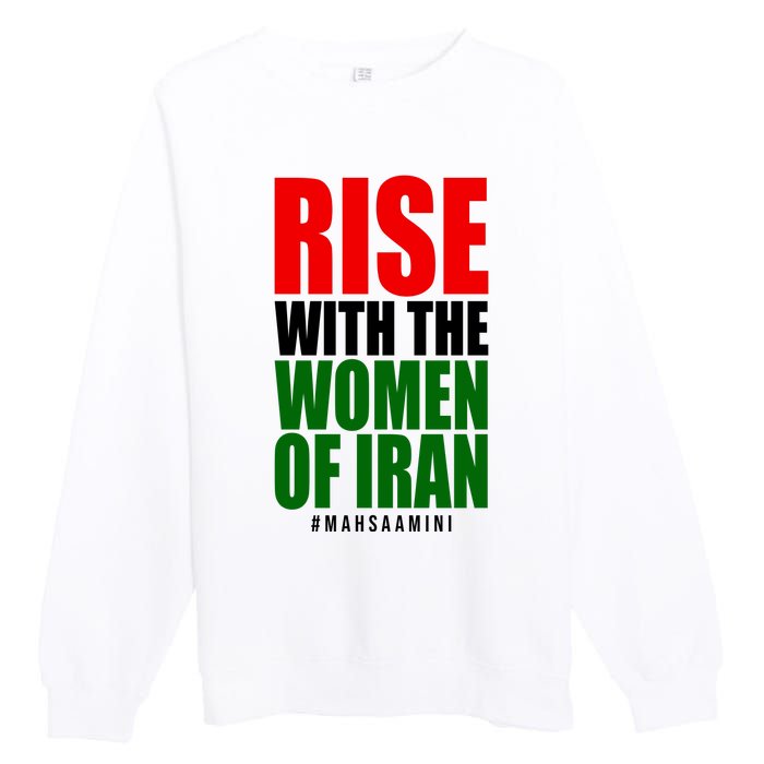 Rise With Women Of Iran Masha Amini Premium Crewneck Sweatshirt