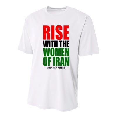 Rise With Women Of Iran Masha Amini Youth Performance Sprint T-Shirt