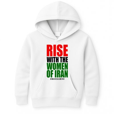 Rise With Women Of Iran Masha Amini Kids Hoodie