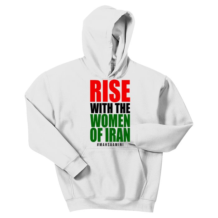 Rise With Women Of Iran Masha Amini Kids Hoodie