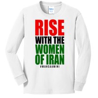 Rise With Women Of Iran Masha Amini Kids Long Sleeve Shirt