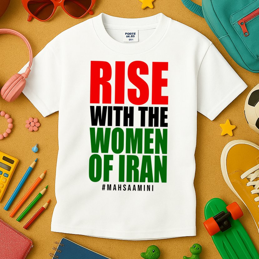 Rise With Women Of Iran Masha Amini Kids T-Shirt