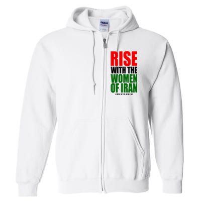 Rise With Women Of Iran Masha Amini Full Zip Hoodie