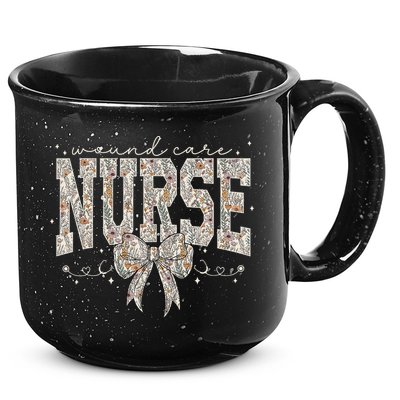 Retro Wildflower Wound Care Nurse Coquette Bow WOCN Nursing 15oz Campfire Ceramic Mug