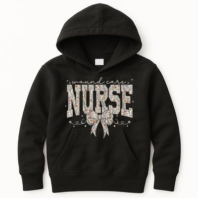 Retro Wildflower Wound Care Nurse Coquette Bow WOCN Nursing Kids Hoodie