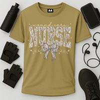 Retro Wildflower Wound Care Nurse Coquette Bow WOCN Nursing Cooling Performance Crew T-Shirt